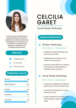 Non-marketing Resume Social Media Marketing