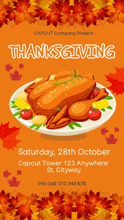 Thanksgiving Invitation Instagram Story