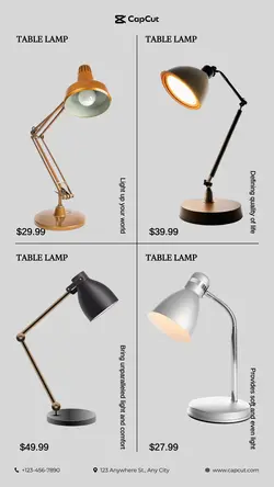 Household Product display Table lamp Stylized