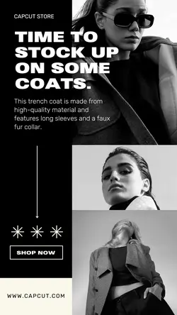 Fashion Coats Product Display Instagram Story