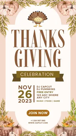 Thanksgiving Celebration Promotion Insta Story