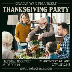 Thanksgiving Party Instagram Post