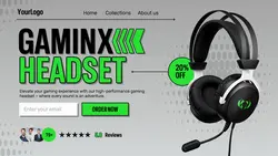 Electronics Gaming Headset Promo Page