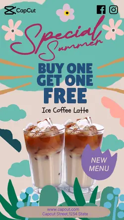 Food and Beverage Instagram Story Coffee Latte