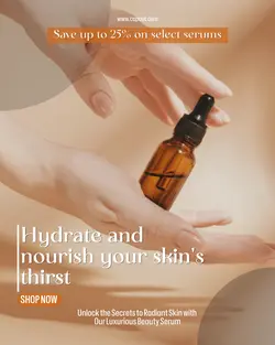 beauty serum promotion for instagram post