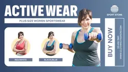 Plus Size Women Active Wear Fashion Twitter Post