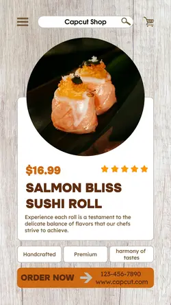 Food Sushi Roll Promotion Instagram Story