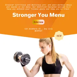 Workout & Fitness Menu