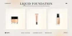 Cosmetology Liquid foundation Branding Minimalist