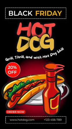 Food and with Hot Dog Black Friday Instagram Story