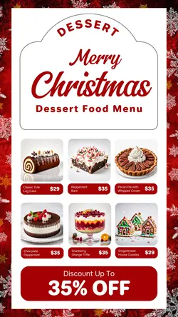 Christmas Dessert Menu Promotion TikTok Post