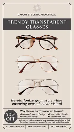 Fashion Glasses Promotion Instagram Story