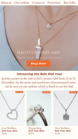 Fashion End Year Sale Jewelry Display Instagram Stories 