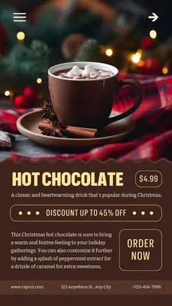 Christmas Hot Chocolate Promotion Instagram Story