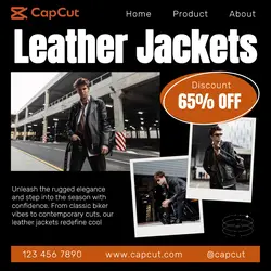 Leather Jackets Promotion Instagram Post