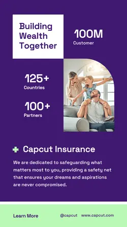 Purple Modern Insurance Promotion Instagram Story