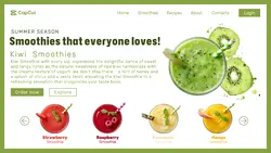 food and beverage smoothie product display