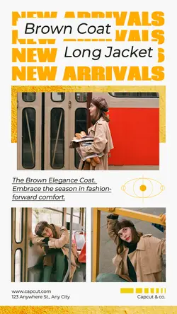 New Arrivlas Fashion Coat Instagram Post Promotion