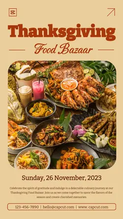 Thanksgiving Food Bazaar Instagram Story