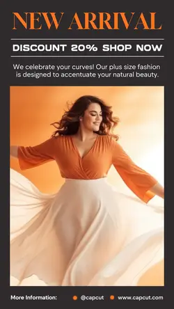 Black Orange Minimalist Plus Size Fashion TikTok