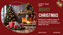 Merry Christmas Greeting Card Instagram Post