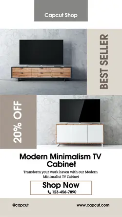 Furniture Wood Cabinet Promotion Instagram Story