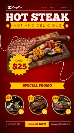 Hot Steak Promotion Instagram Story