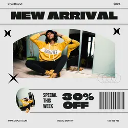 Grey Minimalist New Arrival Fashion Instagram Post