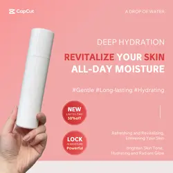 Personal care Hydrating essence Display Minimalist