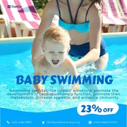 Maternal and infant care Baby Swim show cute    