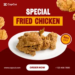 Food Promotion Fried Chicken for Instagram Post