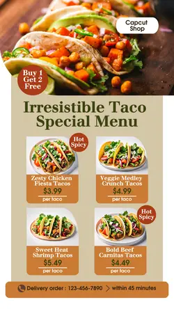 Food Tacos Menu Promotion Tiktok