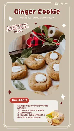 Ginger Cookie Product Display Instagram Post