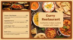 Food Curry Restaurant Menu
