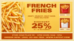 french fries sale twitter post