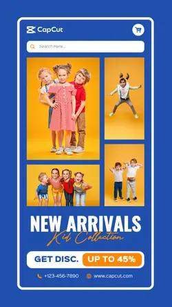 4 Multi-product Image + Children's Clothes Promotion UI Style