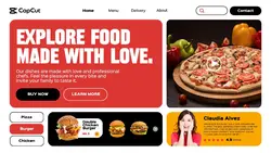 Modern UI Food Store Promotion Website