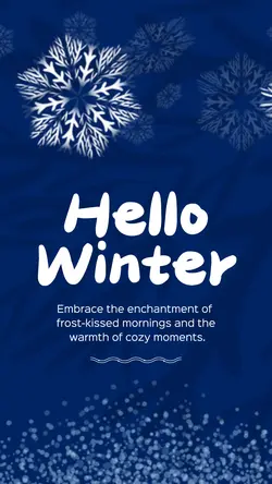 January Track Hello Winter Instagram Story