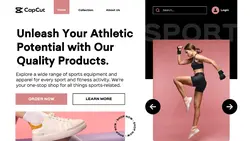 White and Pink Modern Sport Store Website
