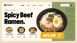 Modern UI Ramen Noodle Store Promotion Website