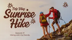 YouTube Thumbnail Vlog Sunrise Hiking