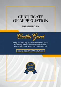 Non-marketing Certificate Bootcamp Award