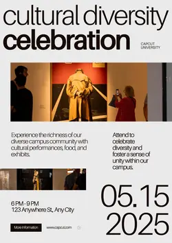 Non-Marketing Campus Activities White Minimalist