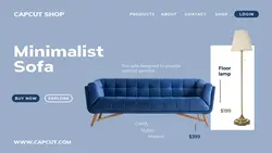Minimalist Sofa and Floor Lamp Twitter Post