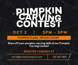 Halloween Festival Facebook Post Blank Orange