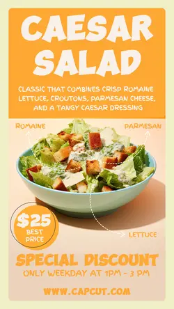 Food Caesar Salad Special Discount Instagram Story