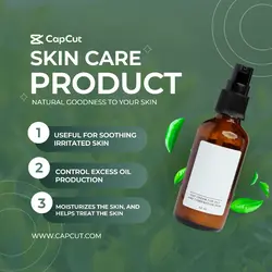 Green Skin Care Product Template