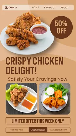  Food Crispy Chicken Promotion Instagram Story