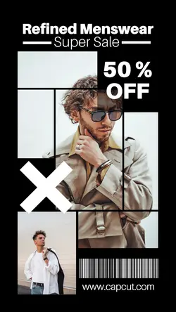 2 Images Product Fashion Promotion - Black Style