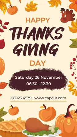 Happy Thanksgiving day instagram post